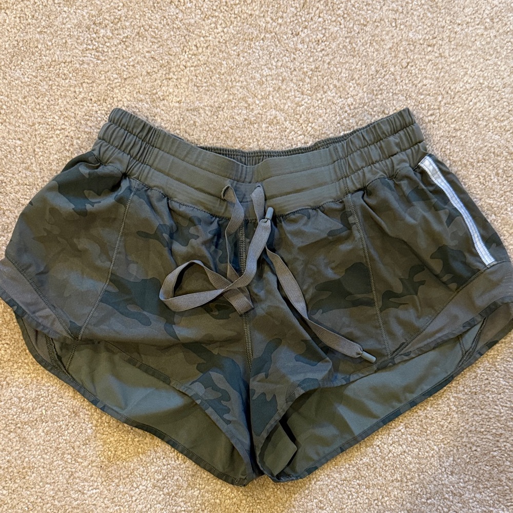 Lululemon camo running shorts
